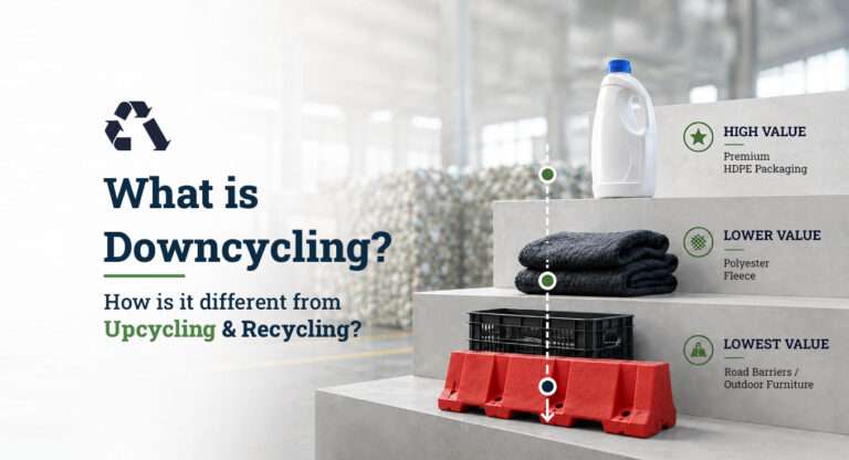 What is Downcycling upcycling and recycling